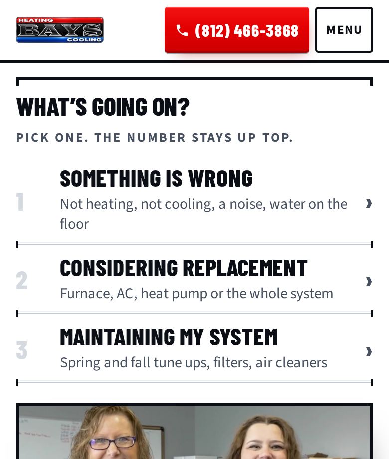 Bays Heating & Cooling, The Service Router on a phone