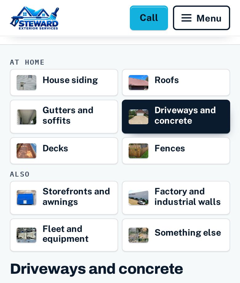 Steward Soft and Pressure Washing, The Surface Guide on a phone